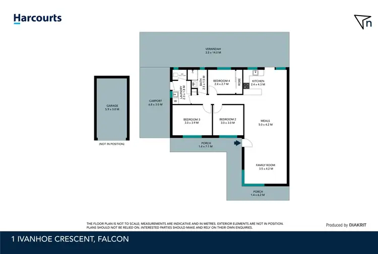 Floorplan of Homely house listing, 1 Ivanhoe Crescent, Falcon WA 6210