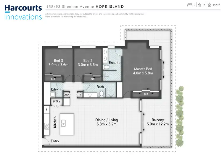 Floorplan of Homely unit listing, 158/93 Sheehan Avenue, Hope Island QLD 4212