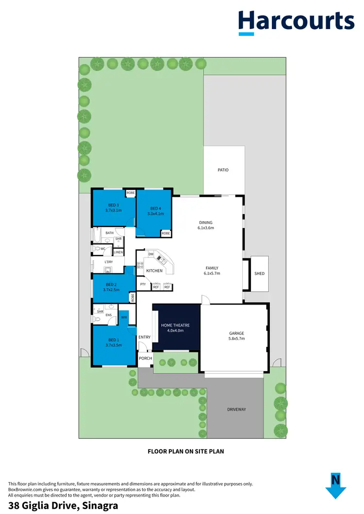 Floorplan of Homely house listing, 38 Giglia Drive, Sinagra WA 6065