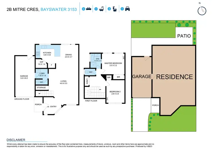 Floorplan of Homely townhouse listing, 2B Mitre Crescent, Bayswater VIC 3153