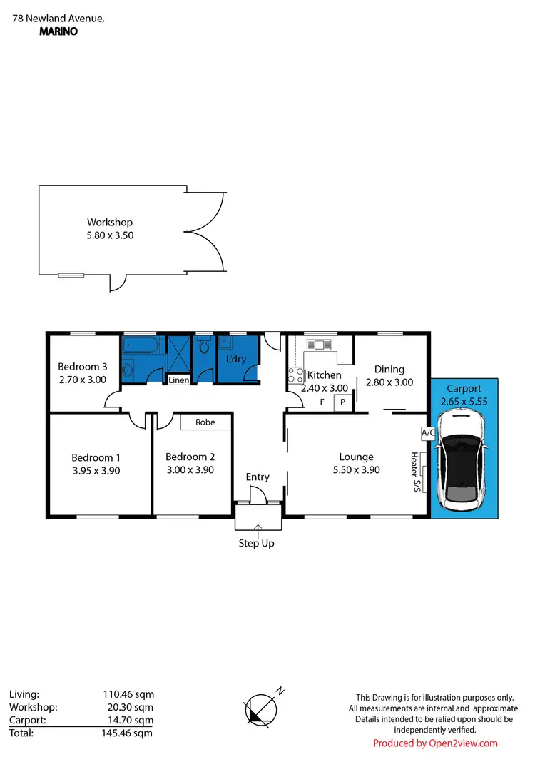 Floorplan of Homely house listing, 78 Newland Avenue, Marino SA 5049