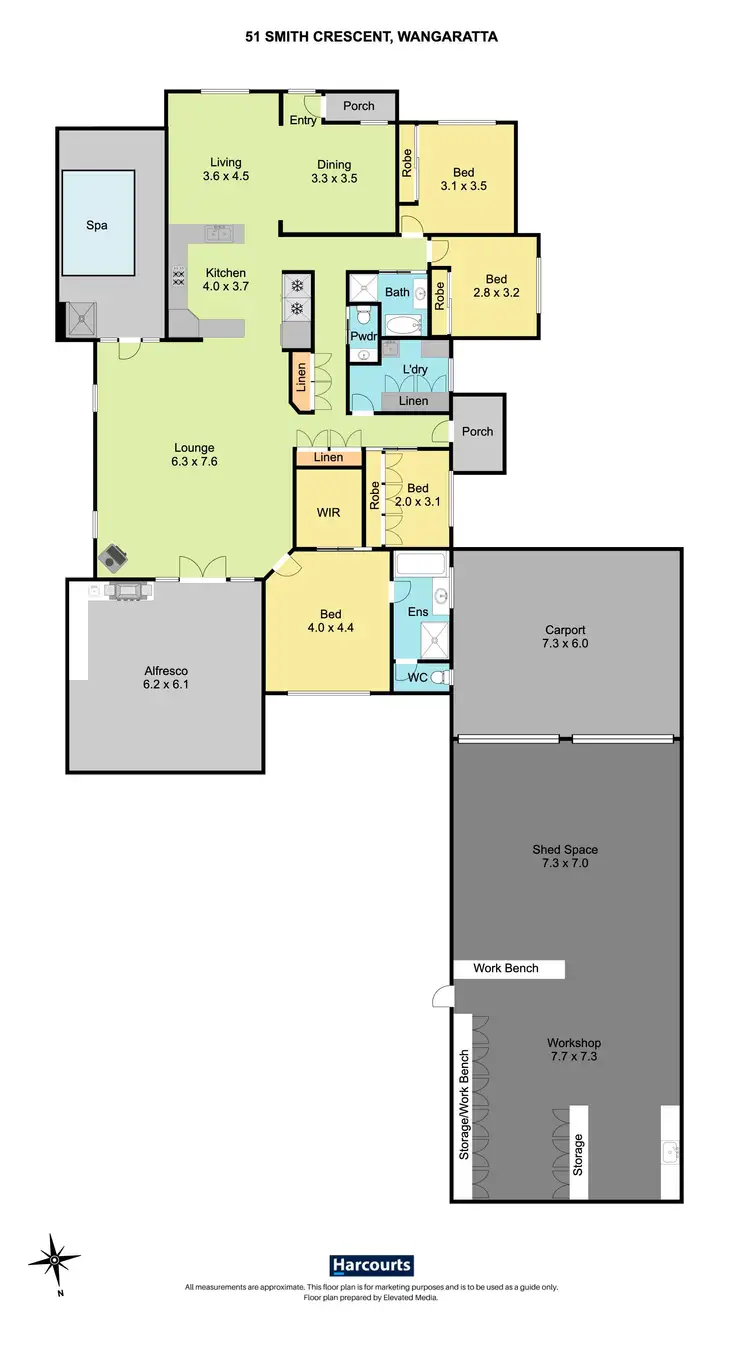 Floorplan of Homely house listing, 51 Smith Crescent, Wangaratta VIC 3677