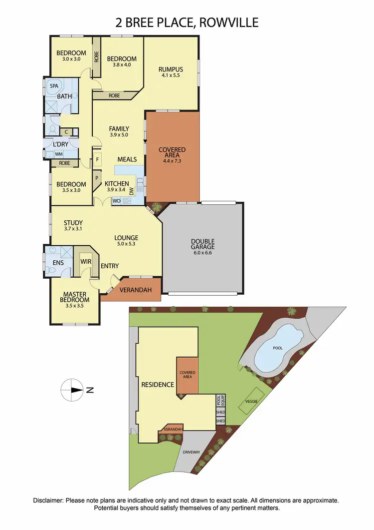 Floorplan of Homely house listing, 2 Bree Place, Rowville VIC 3178