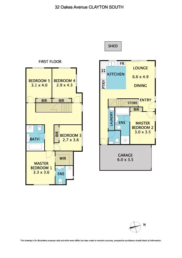 Floorplan of Homely house listing, 32 Oakes Avenue, Clayton South VIC 3169