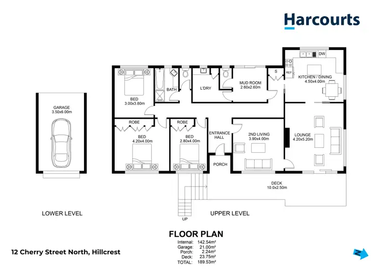 Floorplan of Homely house listing, 12 Cherry Street North, Hillcrest TAS 7320