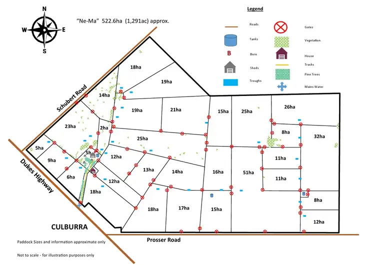 Floorplan of Homely rural property listing, 7783 Dukes Highway, Culburra SA 5261
