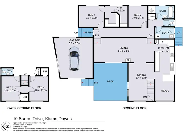 Floorplan of Homely house listing, 10 Barton Drive, Kiama Downs NSW 2533