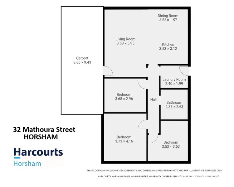 Floorplan of Homely house listing, 32 Mathoura Street, Horsham VIC 3400
