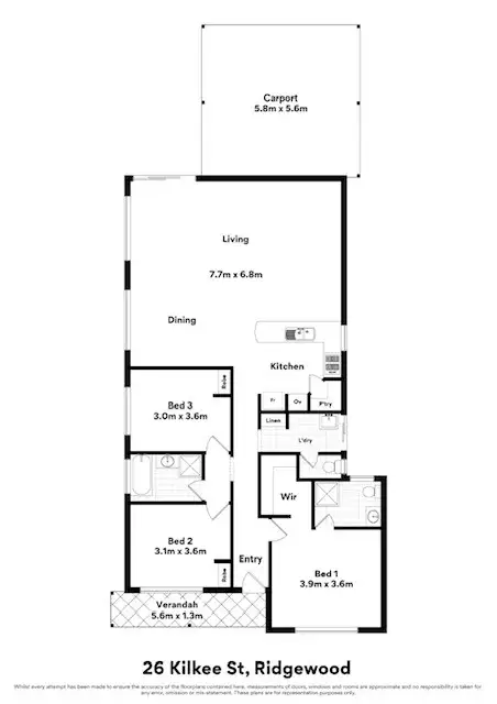 Floorplan of Homely house listing, 26 Kilkee Street, Ridgewood WA 6030