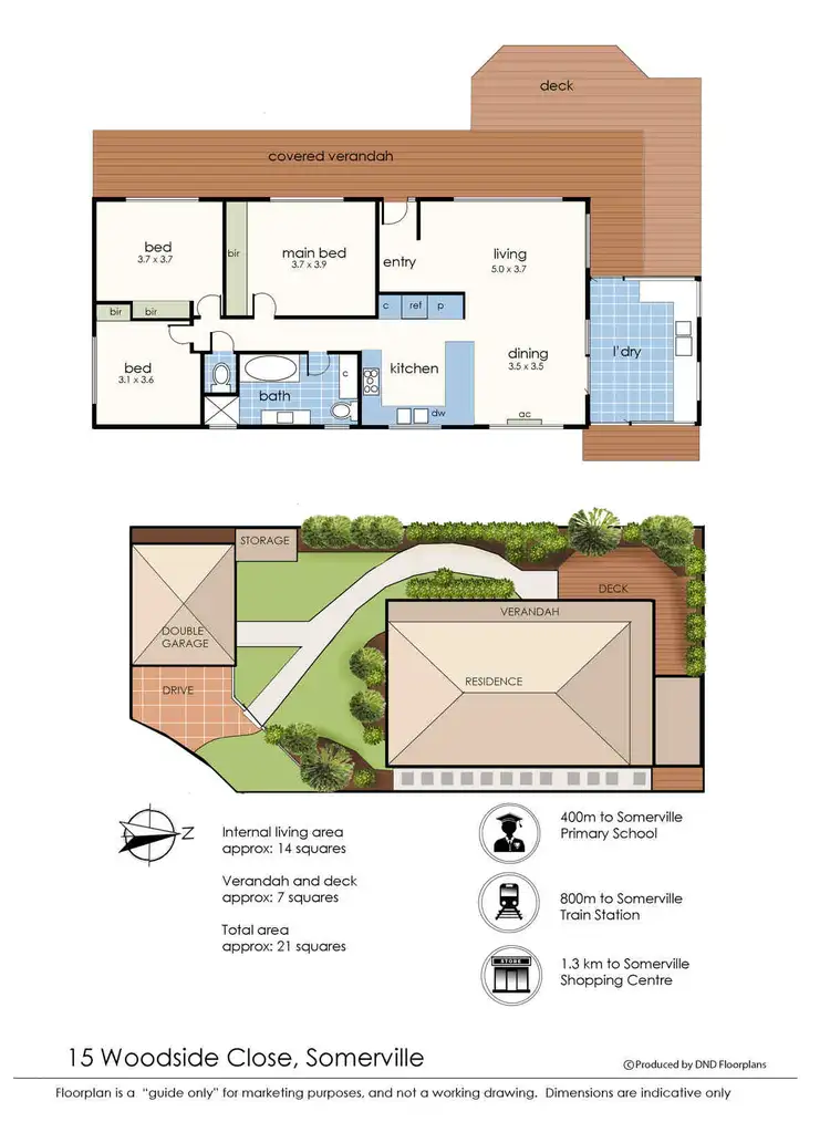 Floorplan of Homely house listing, 15 Woodside Close, Somerville VIC 3912