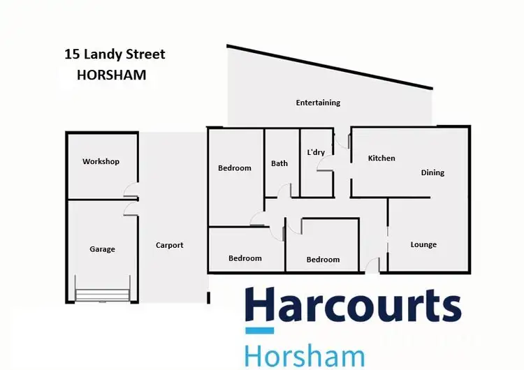 Floorplan of Homely house listing, 15 Landy Street, Horsham VIC 3400