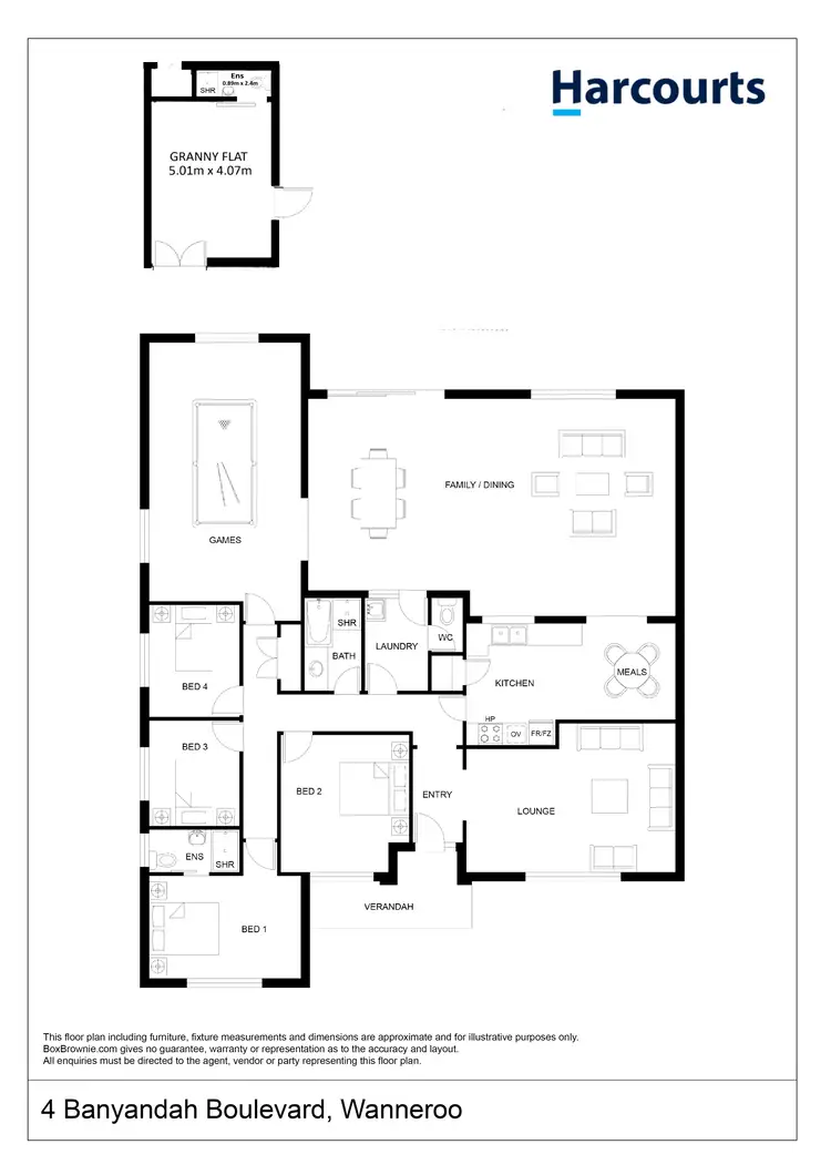 Floorplan of Homely house listing, 4 Banyandah Boulevard, Wanneroo WA 6065