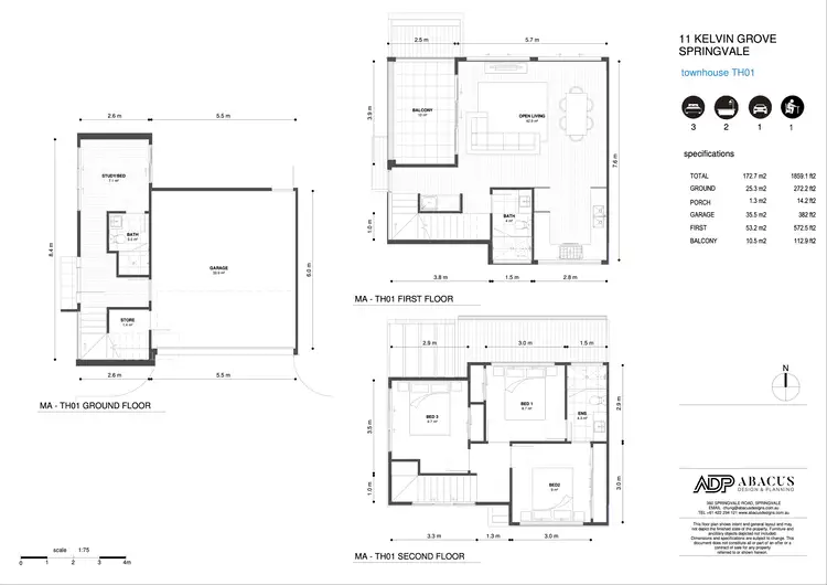 Floorplan of Homely townhouse listing, 11 Kelvin Grove, Springvale VIC 3171