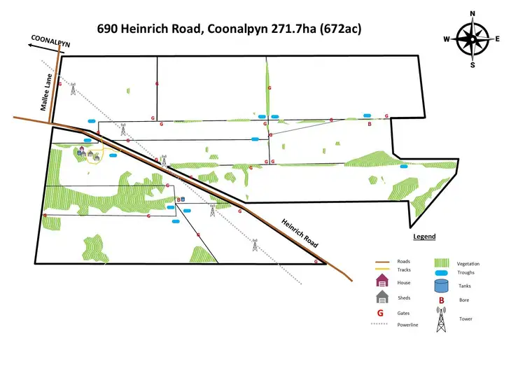 Floorplan of Homely rural property listing, 690 Heinrich Road, Coonalpyn SA 5265