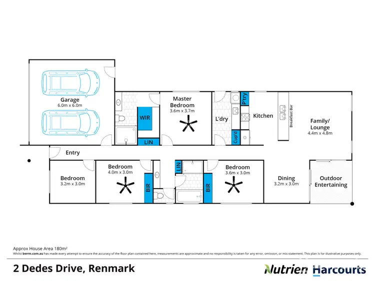 Floorplan of Homely house listing, 2 Dedes Drive, Renmark SA 5341