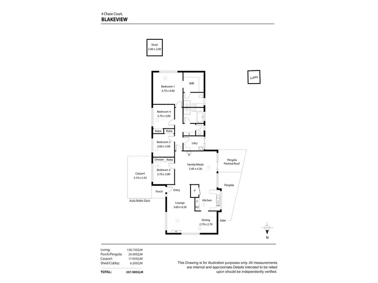 Floorplan of Homely house listing, 4 Chase Court, Blakeview SA 5114