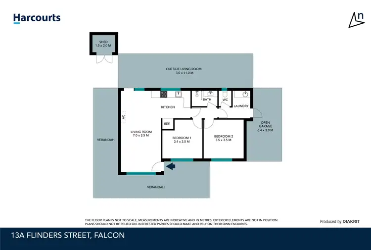 Floorplan of Homely house listing, 13A Flinders Street, Falcon WA 6210