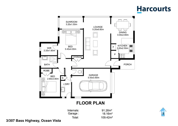 Floorplan of Homely unit listing, 3/307 Bass Highway, Ocean Vista TAS 7320