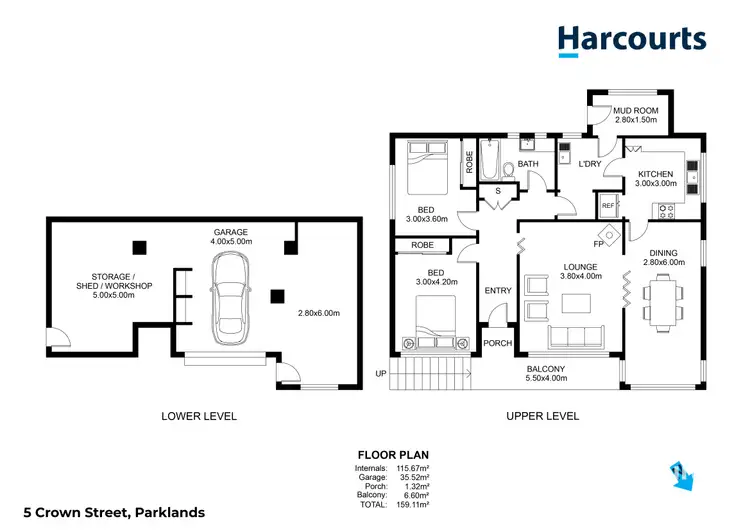 Floorplan of Homely house listing, 5 Crown Street, Parklands TAS 7320