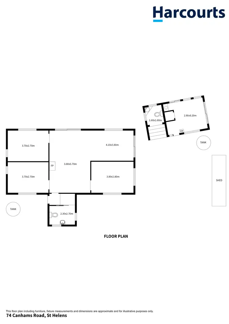 Floorplan of Homely house listing, 74 Canhams Road, St Helens TAS 7216