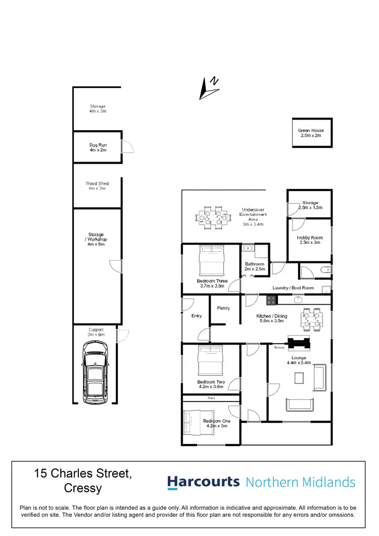 Floorplan of Homely house listing, 15 Charles Street, Cressy TAS 7302