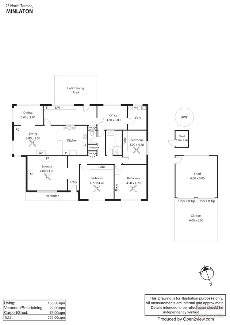 Floorplan of Homely house listing, 23 North Terrace, Minlaton SA 5575