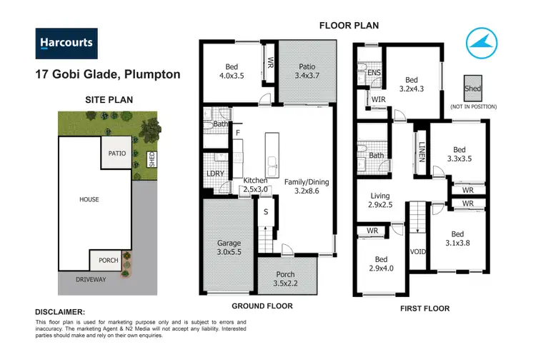 Floorplan of Homely townhouse listing, 17 Gobi Glade, Plumpton NSW 2761