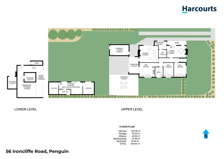Floorplan of Homely house listing, 56 Ironcliffe Road, Penguin TAS 7316