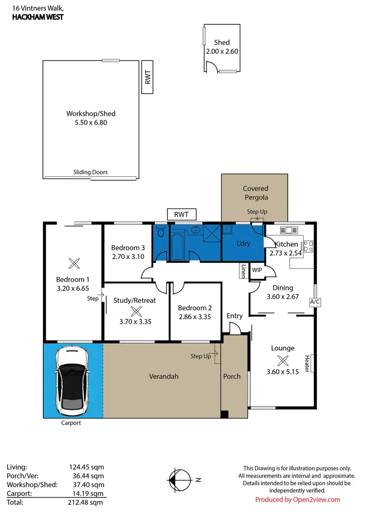 Floorplan of Homely house listing, 16 Vintners Walk, Hackham West SA 5163