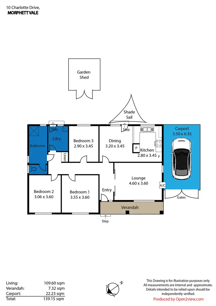 Floorplan of Homely house listing, 10 Charlotte Drive, Morphett Vale SA 5162