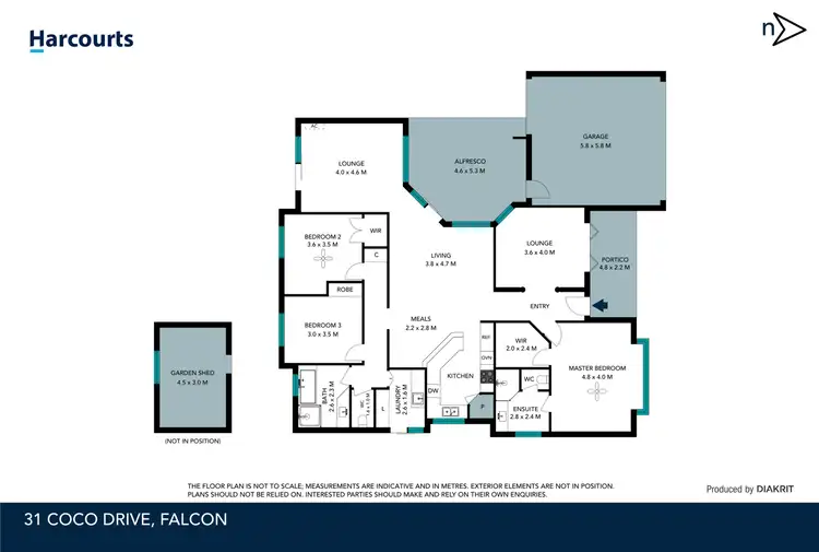 Floorplan of Homely house listing, 31 Coco Drive, Falcon WA 6210