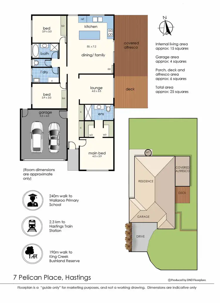 Floorplan of Homely house listing, 7 Pelican Place, Hastings VIC 3915