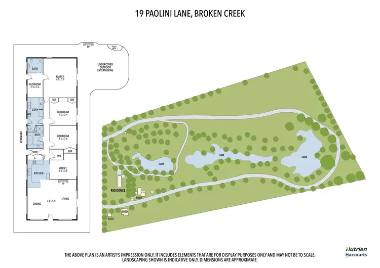Floorplan of Homely rural property listing, 19 Paolini Lane, Broken Creek VIC 3673