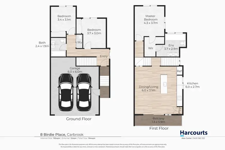 Floorplan of Homely townhouse listing, 8 Birdie Place, Carbrook QLD 4130