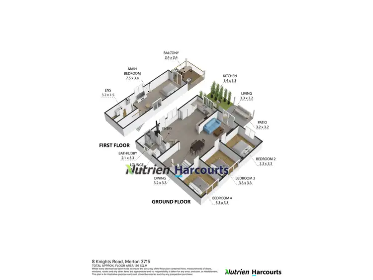 Floorplan of Homely rural property listing, 8 Knights Road, Merton VIC 3715