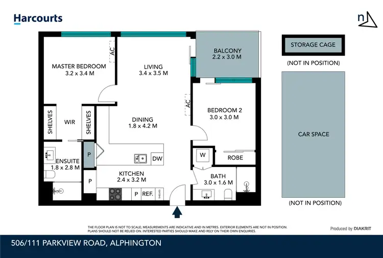 Floorplan of Homely apartment listing, 506/111 Parkview Road, Alphington VIC 3078