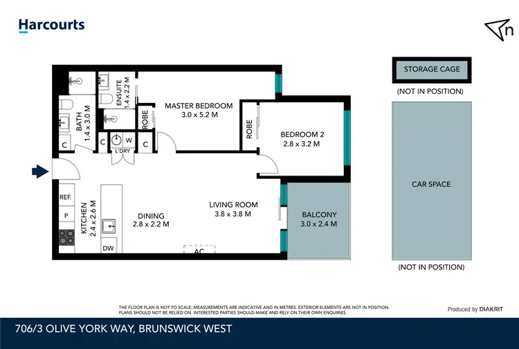 Floorplan of Homely apartment listing, 706/3 Olive York Way, Brunswick West VIC 3055