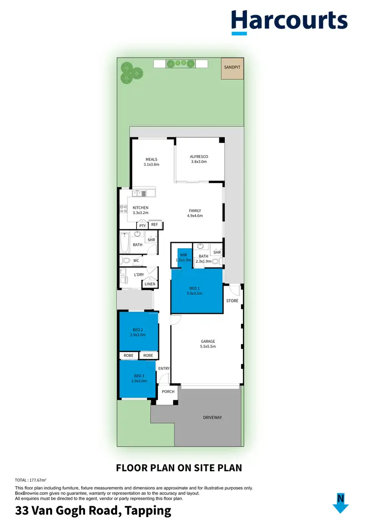 Floorplan of Homely house listing, 33 Van Gogh Road, Tapping WA 6065