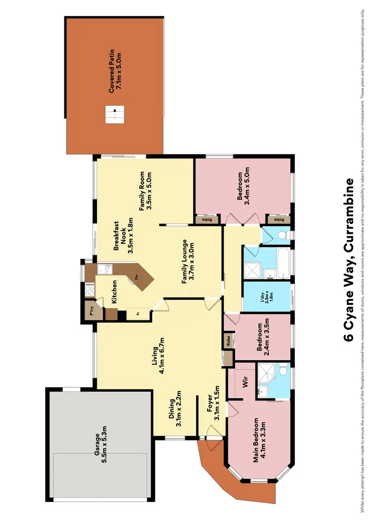Floorplan of Homely house listing, 6 Cyane Way, Currambine WA 6028
