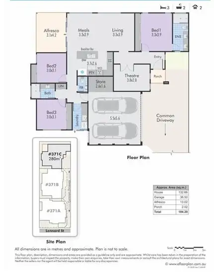 Floorplan of Homely house listing, 371C Lennard Street, Dianella WA 6059