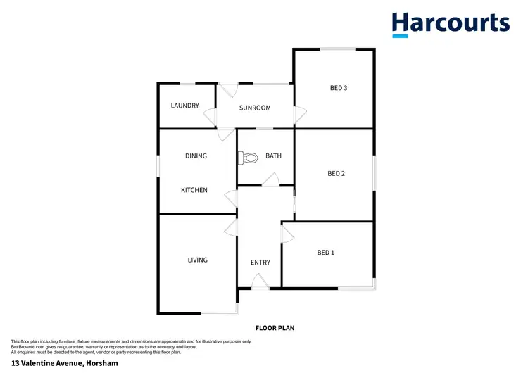 Floorplan of Homely house listing, 13 Valentine Avenue, Horsham VIC 3400