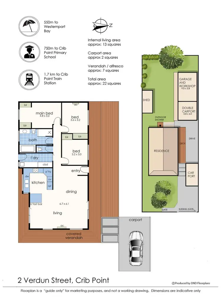 Floorplan of Homely house listing, 2 Verdun Street, Crib Point VIC 3919