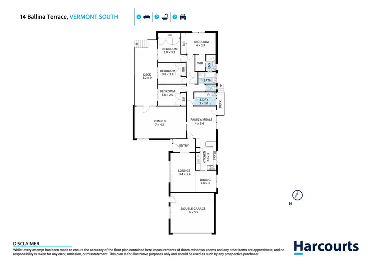 Floorplan of Homely house listing, 14 Ballina Terrace, Vermont South VIC 3133