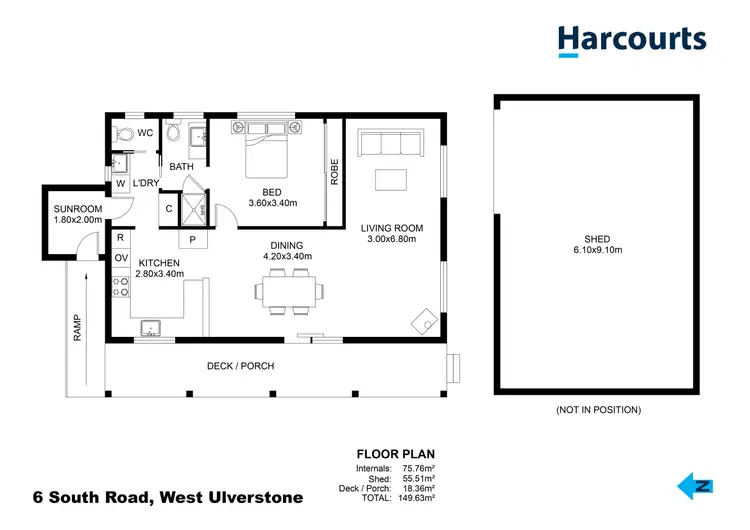 Floorplan of Homely house listing, 6 South Road, West Ulverstone TAS 7315