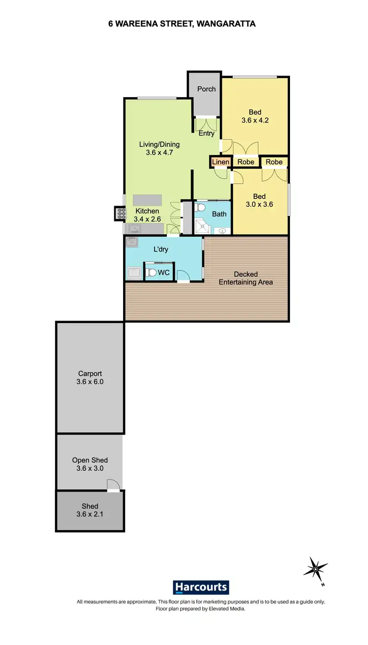 Floorplan of Homely house listing, 6 Wareena Street, Wangaratta VIC 3677