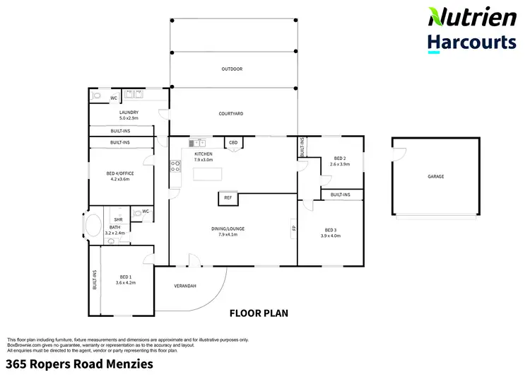 Floorplan of Homely rural property listing, 365 Ropers Road, Menzies SA 5223