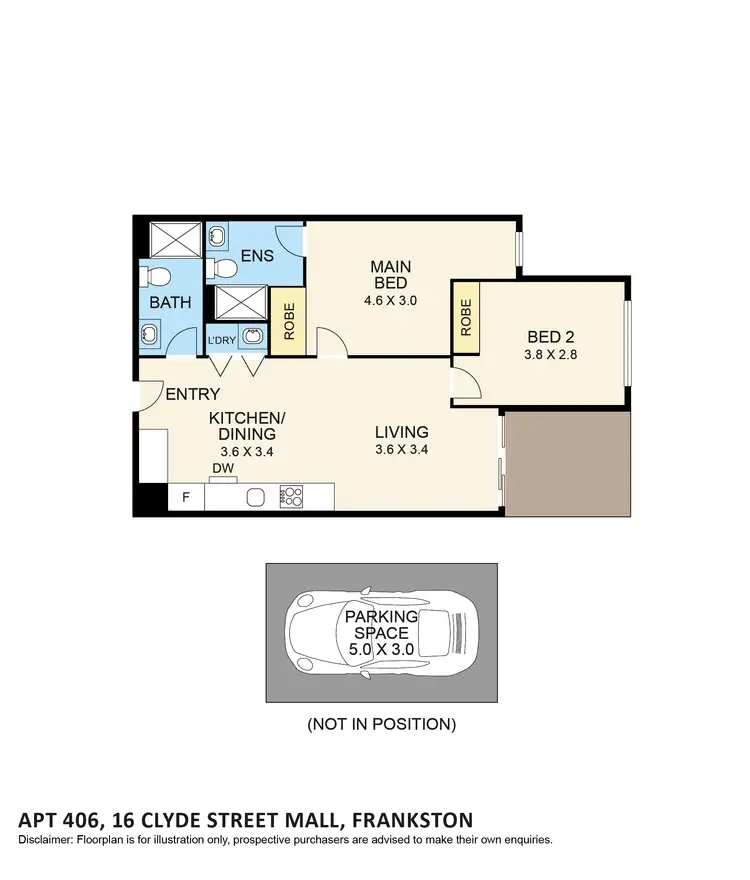 Floorplan of Homely apartment listing, 406/16 Clyde Street Mall, Frankston VIC 3199