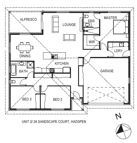 Floorplan of Homely villa listing, 2/24 Sandscape Court, Hadspen TAS 7290