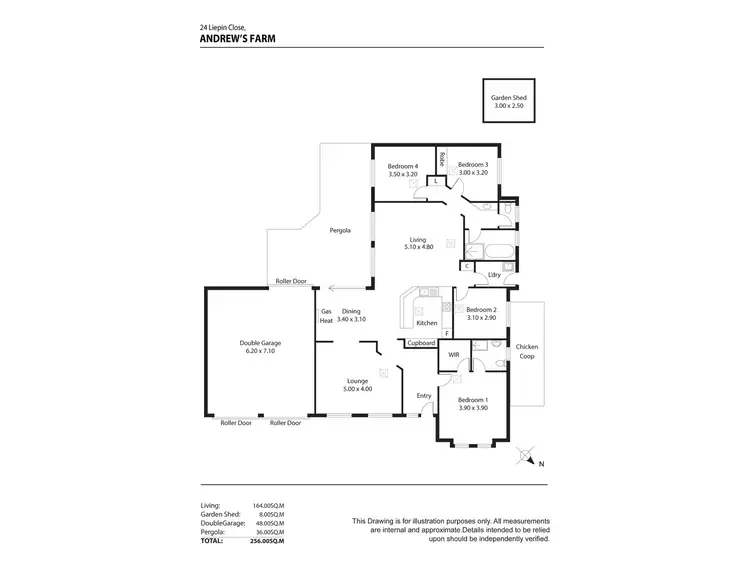 Floorplan of Homely house listing, 24 Liepin Close, Andrews Farm SA 5114