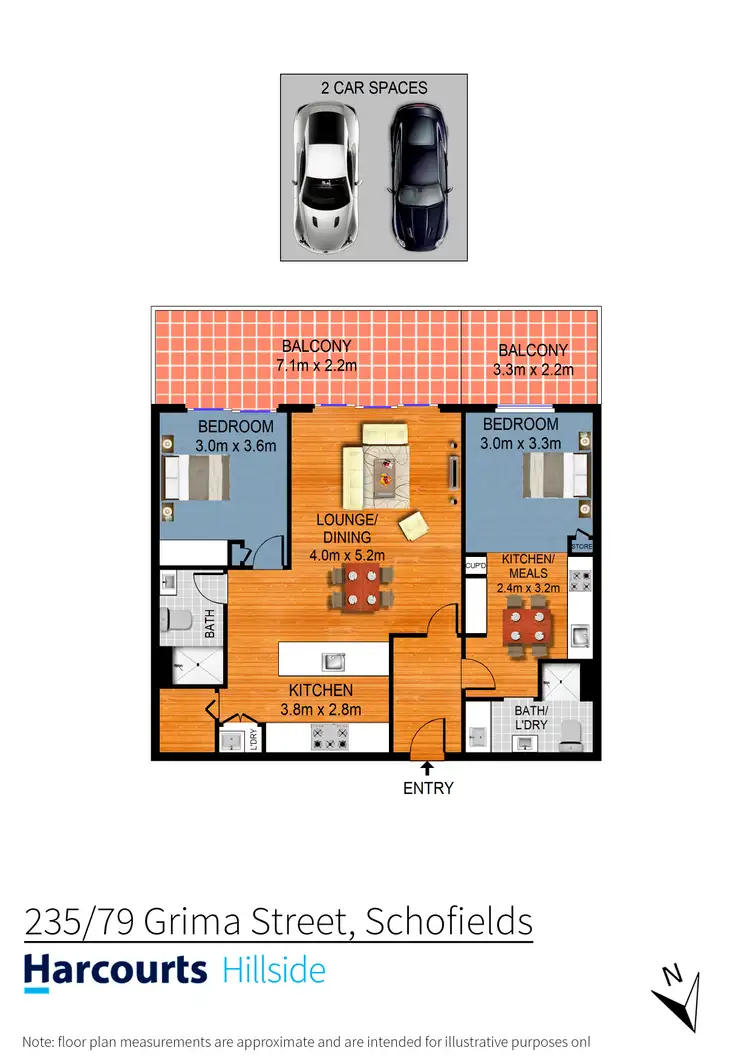 Floorplan of Homely apartment listing, 235/79 Grima Street, Schofields NSW 2762
